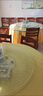 圣度朗餐桌钢化玻璃转盘圆桌旋转圆盘饭店加厚转台酒店底座饭桌防爆圆形 辅助轮 6轮转盘 店主 120cm 直径厚8mm 实拍图