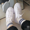 彪马（PUMA）官方【厚底鞋】女低帮复古增高板鞋松糕鞋小白鞋PLATFORM364040 白-金色-04 38.5 实拍图
