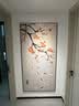 墨派（Mopai）【热销TOP1】玄关装饰画竖版现代简约走廊过道背景墙壁画入户挂画 九鱼招财 90*180cm烤瓷镶钻+铝合金边框 实拍图