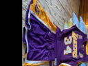 MITCHELL & NESS复古篮球裤运动裤子 刺绣AU球员版 NBA湖人队 MN男士运动短裤 紫色 L 晒单实拍图