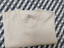 马登工装 美式复古重磅圆领珠地棉T恤宽松廓形半袖短袖五分袖男夏 浅杏色（版型宽松） L 实拍图