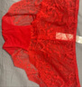 爱慕红本命年新年红品内裤女棉质底裆性感蕾丝中腰平角裤AM237541 实拍图