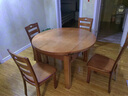 鲁菲特餐桌家用中式实木餐桌椅组合可伸缩餐桌方圆两用饭桌家用客厅餐桌 胡桃色（1.20米） 一桌4椅 实拍图