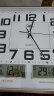 康巴丝（Compas）挂钟客厅 万年历温湿度时钟 简约石英钟表挂墙C2983 闪银 37cm 实拍图