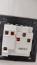 国际电工开关插座面板灰色家用86型墙壁暗装双控五孔带开关USB电源5孔插座 一开16A双控 实拍图