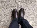 骆驼（CAMEL）皮鞋男商务休闲鞋秋冬季真皮高端加绒一脚蹬牛皮爸爸鞋子男士 G14A545711  棕色 40 实拍图