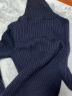 无印良品MUJI 女式 宽罗纹 高领毛衣 W9AA872 长袖针织衫 海军蓝 S 晒单实拍图