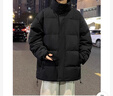 WHIM NASA羽绒服男立领宽松休闲潮流百搭短款冬季保暖鸭绒冬天青年外套 黑色 XL 约145-170斤可穿 实拍图