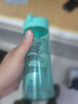 富光塑料杯男女水杯便携运动防漏带提绳大容量户外旅行防漏学生随手杯 绿色（食品级PC） 500ml 实拍图