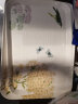 KORDCO 密胺塑料托盘长方形创意大号水果盘欧式家用茶盘放水杯的托盘蛋糕盘田园茶杯托盘 小鸟花色 三件套 实拍图