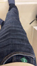与狼共舞【弹力0束缚 直筒版型】牛仔裤男百搭商务休闲男士休闲裤子 【黑灰】（四面弹） 34 (175/86A) 实拍图
