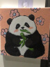 得阅 数字油画20*20cm 可爱熊猫 diy动漫手绘油画填色客厅装饰画儿童手工画动漫挂画DYA-0014 晒单实拍图