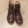 羚步 新款马丁靴靴子男潮高帮休闲皮鞋厚底中帮短靴英伦工装靴潮流复古男靴 咖啡色 40 实拍图