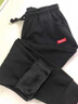 季骆森运动裤男春秋季宽松棉质束脚收口小脚加绒加厚大码健身休闲长裤子 红标黑色【春秋常规款】 L 实拍图