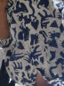 马登工装美式复古莱赛尔印第安图腾短袖花衬衫古巴领涂鸦沙滩衬衣男夏 蓝白色 XXL 晒单实拍图