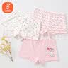 贝瑞加（Babyprints）女童内裤4条装宝宝棉毛裤纯棉透气柔软短裤儿童打底裤三角 兔90 实拍图