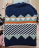 左西男童毛衣儿童加厚秋冬2025新款男孩针织衫冬季套头衫 藏青色 120 实拍图