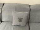 钟爱一生刺绣雪尼尔沙发垫套装四季通用沙发罩套巾防滑盖布定制沙发坐垫子 雪尼尔 闪电熊-浅灰色 90cm*120cm 实拍图