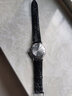 SHIRUI进口双面鳄鱼皮表带真皮男适用于江诗丹顿欧米茄积家浪琴万国表带 黑色黑线【不带表扣】 20mm 实拍图