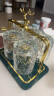 GIANXI高硼硅玻璃冰纹杯夏季家用水杯耐高温客厅茶杯家庭水杯套装带杯架 晒单实拍图