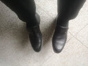 金利来（Goldlion）皮鞋男透气男鞋商务休闲套脚头层牛皮摔纹一脚蹬乐福鞋懒人鞋子男 四季单鞋款 40 实拍图