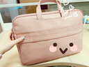 帝伊工坊 手提电脑包适用于华为matebook14苹果pro13笔记本女air13.3 macbook16 【缝线款-玫瑰粉】（配挂熊）+配件收纳包 13-14英寸 实拍图