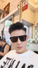 贝尔莎（bertha）墨镜男士户外运动开车专用防紫外线司机驾驶男女士高级感太阳眼镜 高清尼龙黑灰片（竖钉款） 实拍图