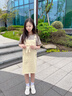 酷乐羊夏天儿童裙子女童连衣裙夏装2025新款套装夏款女大童背带裙夏季潮 米色套装 140 实拍图