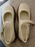 回力（Warrior）厚底乐福鞋2026春季新款女鞋法式英伦风单鞋玛丽珍女鞋白色小皮鞋 米色 38 实拍图