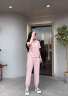 森兰蒂雅休闲运动套装女2024春夏新款洋气纯棉宽松跑步服薄款短袖休闲套装 粉色套装（短袖） 4XL（158~170斤） 晒单实拍图