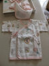 全棉时代新生婴儿睡衣春装男女满月宝宝和尚服连体衣服婴幼儿和袍 清水粉+南希郁金香（短款） 66cm（适合3-6个月） 实拍图