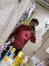 啄木鸟卫衣男2026春秋季新款圆领宽松男生休闲长袖T恤打底衫男士上衣服 85159红色常规款 XL 实拍图
