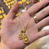 周生生黄金项链 足金十字扣圈素链 百搭锁骨链 09257N计价 40厘米 - 4.5克(含工费200元) 实拍图