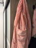 红豆居家 睡衣女秋冬长袖法兰绒睡袍女加绒家居服经典可外穿浴袍 JBJ722 海棠粉 165/88A  实拍图