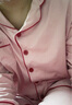 红豆睡衣女纯棉长袖套装全棉家居服纯色翻领开衫情侣睡衣 樱花粉175 实拍图