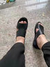 倪莱2025夏季新款凉鞋男款真皮休闲软底防滑沙滩鞋青年潮流罗马凉皮鞋 黑色2020 41 实拍图