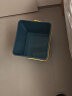 颐香居家用洗澡桶凳 学生带盖塑料桶  幼儿园大收纳桶 有盖可坐人手提桶 墨绿+黄色 方桶 承重200斤 实拍图