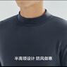三枪（THREEGUN）【新疆棉】秋衣秋裤男套装加厚纯棉女保暖内衣抗静电情侣打底睡衣 男 黑（半高领） 2XL 实拍图