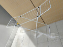 欧润哲晾衣架落地升级加粗版INS风小空间阳台家用折叠晒 121cm 钢琴白 实拍图