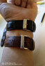老皮匠手表带 适用Fossil化石 汉密尔顿真皮表带 牛皮表链黑棕色 男女 鳄纹棕色 银色扣 22mm 实拍图