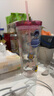 乐扣乐扣（LOCK&LOCK）玻璃杯女耐高温水杯吸管带盖高硼硅杯子双层大容量咖啡杯 树莓粉 620ml 实拍图