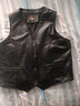 兽王皮夹克男真皮皮衣马甲绵羊皮中老年背心冬保暖加绒加厚男装爸爸装 黑色 58/XXXXL 实拍图