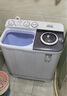 奥克斯（AUX）波轮洗衣机 全自动 家用小型宿舍租房带甩干一键洗脱洗衣机 9.5公斤半自动【洗涤6公斤+脱水3.5公斤】 实拍图