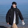 361°羽绒服男士冬季2025新款户外时尚保暖加绒加厚防风抗寒短款外套男 黑色 2XL 实拍图