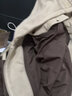 艾莱依羽绒服女假两件短款连帽宽松时尚保暖棒球服外套 蜜茶棕165 实拍图