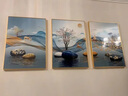 城篇北欧壁画装饰画客厅三联沙发背景墙挂画现代简约大气餐厅卧室墙画 前程似锦 20*30cm 9mm布纹膜三联画黑边 实拍图