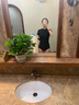 柯帛（KEBO） 韩版黑色泳衣女连体保守温泉短袖小胸遮肚显瘦游泳衣 黑色 L（建议95-115斤） 实拍图