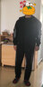 花花公子（PLAYBOY）卫衣男套装男装秋冬长袖T恤男士外套男上衣服潮流三件套 黑灰 2XL 实拍图