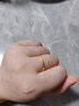 梦金园黄金戒指 足金麦穗轻奢哑光沙面指环送女友情人节 16号圈口 约2.3g 实拍图