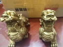 易水阁貔貅摆件镇宅招财黄铜貔貅一对店铺开业办公室家居客厅工艺品 金钱貔貅-小号单只左 实拍图
